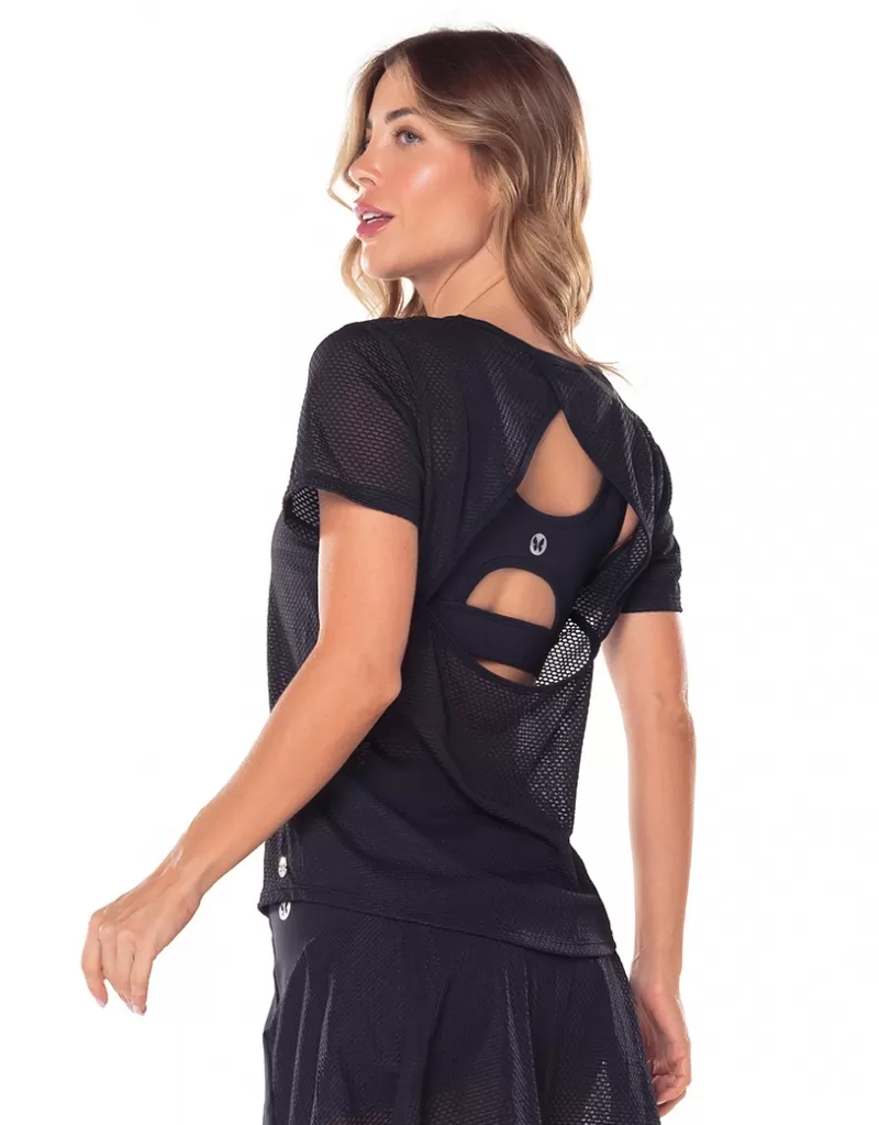 Vestem - Cleo Black Short Sleeve Shirt with Back - BMC759.V25.C0002 Vestem - Cleo Black Short Sleeve Shirt with Back - BMC759.V25.C0002