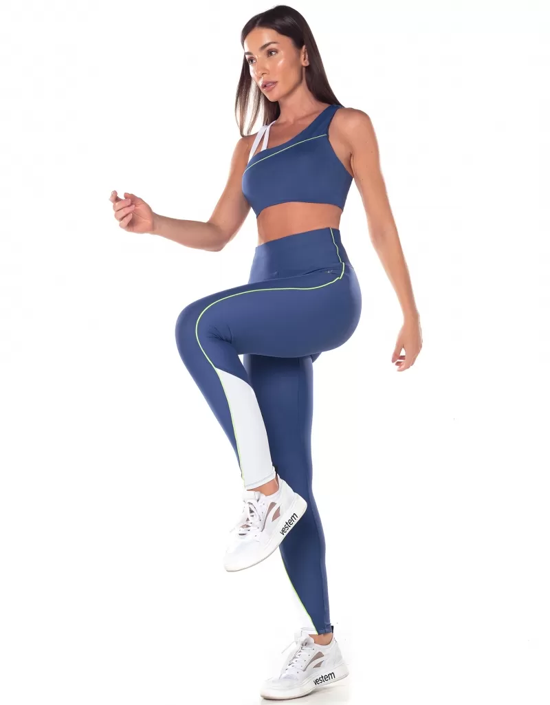 Vestem - Astra Blue Jeans Legging with Stripe - FS1422.V25.C0257 Vestem - Astra Blue Jeans Legging with Stripe - FS1422.V25.C0257