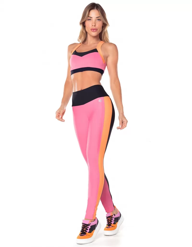 Vestem - Tricolor Celeste Pink Milkshake legging - FS1440.V25.C0468 Vestem - Tricolor Celeste Pink Milkshake legging - FS1440.V25.C0468