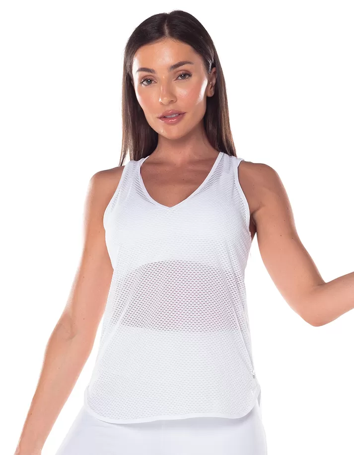 Vestem - Cleo White Swim Tank Shirt - REG779.V25.C0001