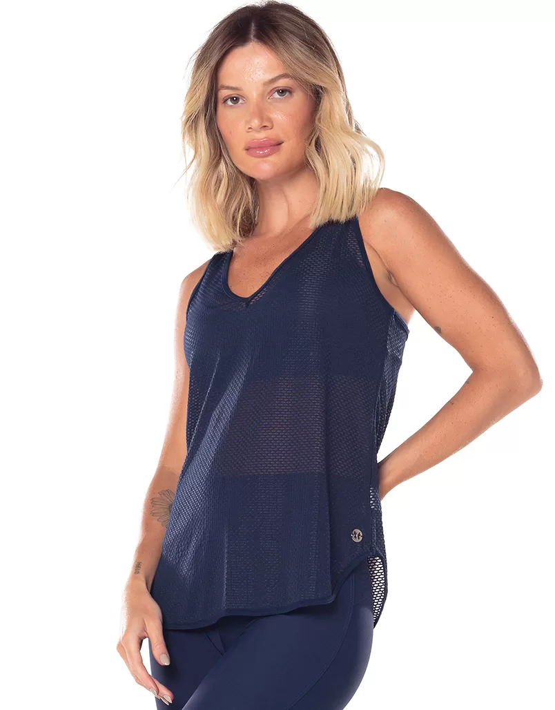 Vestem - Cleo Navy Swimmer Tank Shirt Darkness - REG779.V25.C0173