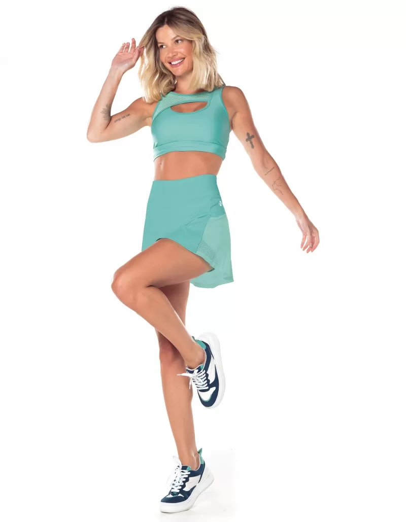 Vestem - Cleo Green Atlantis Gode Skirt with Flap - SA174.V25.C0302 Vestem - Cleo Green Atlantis Gode Skirt with Flap - SA174.V25.C0302