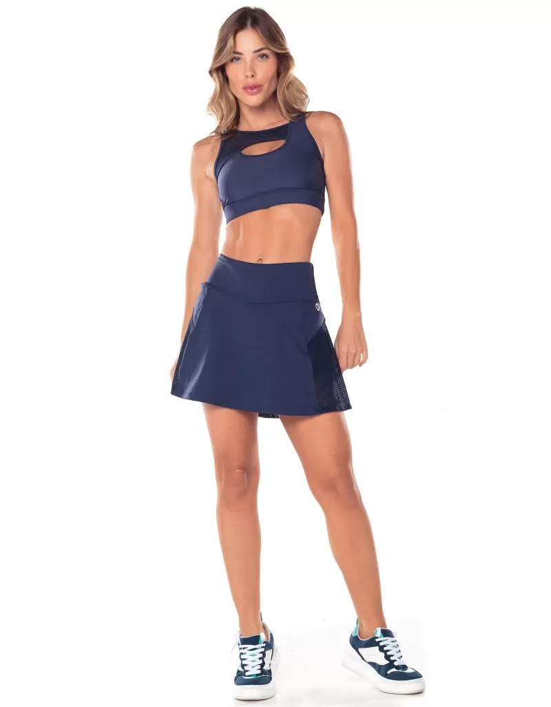 Vestem - Top with Overlay Detail Cléo Navy Dark - TOP1069.V25.C0173 Vestem - Top with Overlay Detail Cléo Navy Dark - TOP1069.V25.C0173