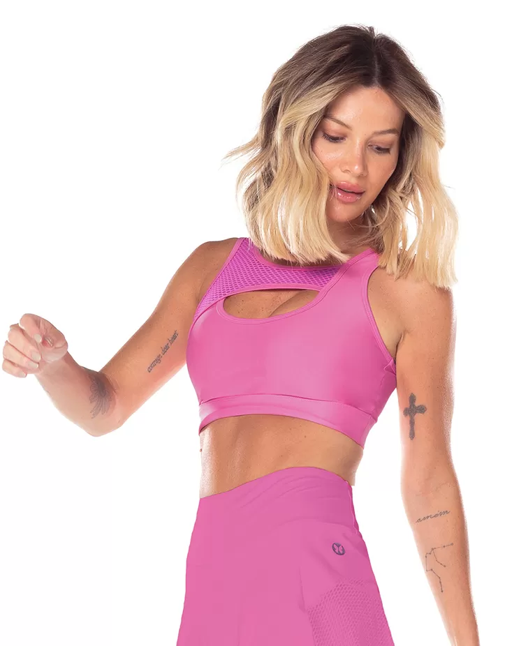 Vestem - Cléo Pink Milkshake Top with Overlay Detail - TOP1069.V25.C0468