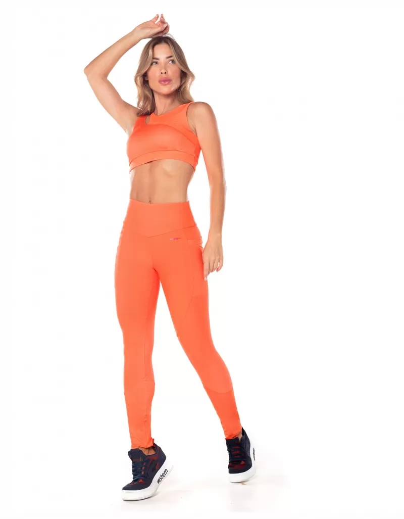 Vestem - Neon Orange Seashore Asymmetrical Top - TOP1071.V25.C0007 Vestem - Neon Orange Seashore Asymmetrical Top - TOP1071.V25.C0007
