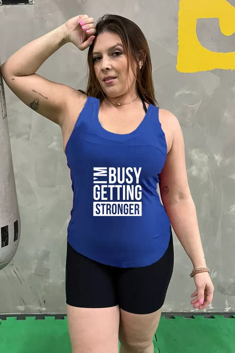 ZNG - I'M BUSY BLUE TANK TOP - BLU402 ZNG - I'M BUSY BLUE TANK TOP - BLU402
