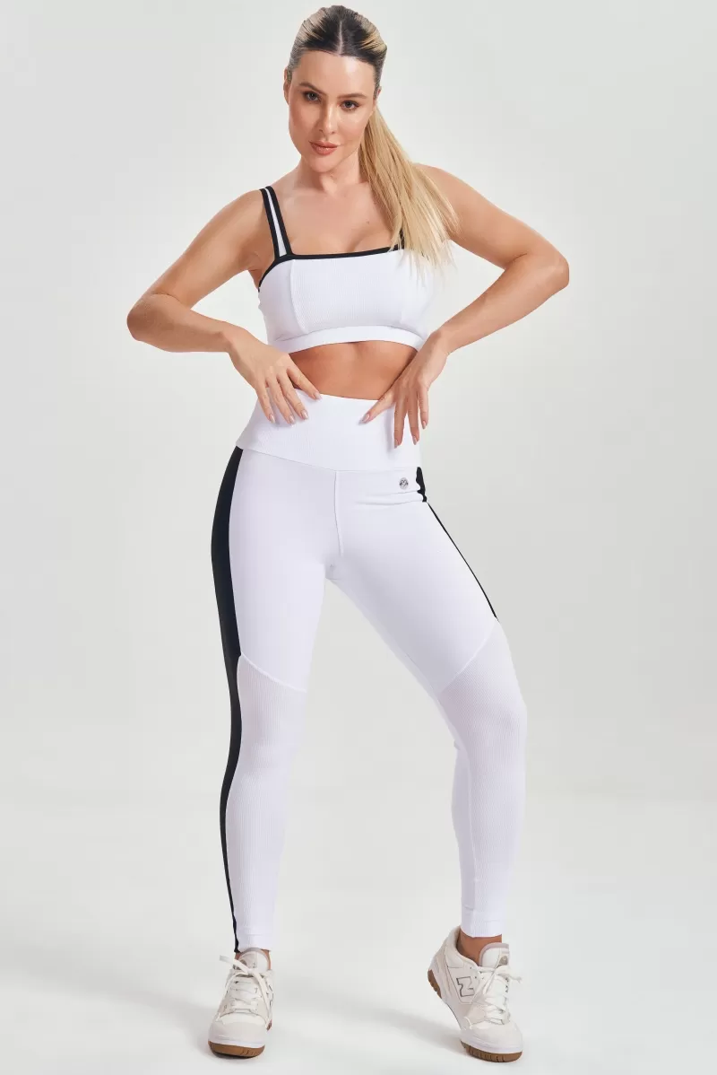 Lets Gym - White Court Leggings - 2562BR
