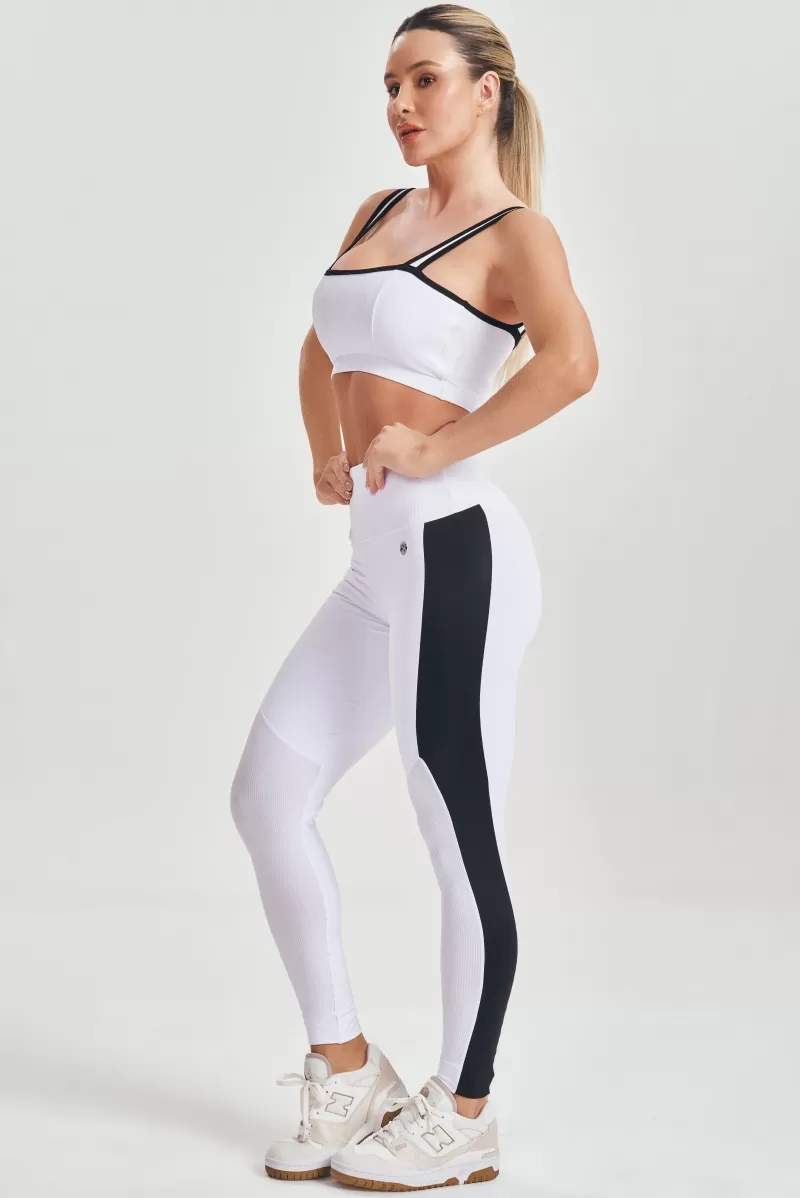 Lets Gym - White Court Leggings - 2562BR