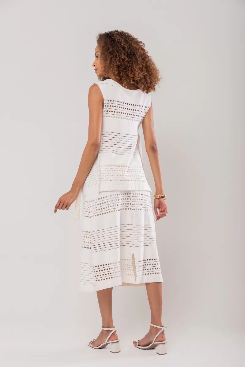 Hidrogênio - COTTON VEST WITH OPENING AND HALF RING PURGA - 20184213