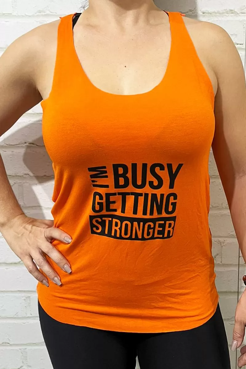 ZNG - I'M BUSY ORANGE TANK TOP - BLU404