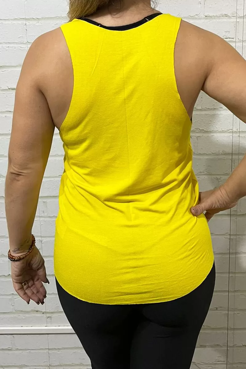 ZNG - I'M BUSY YELLOW TANK TOP - BLU406 ZNG - I'M BUSY YELLOW TANK TOP - BLU406