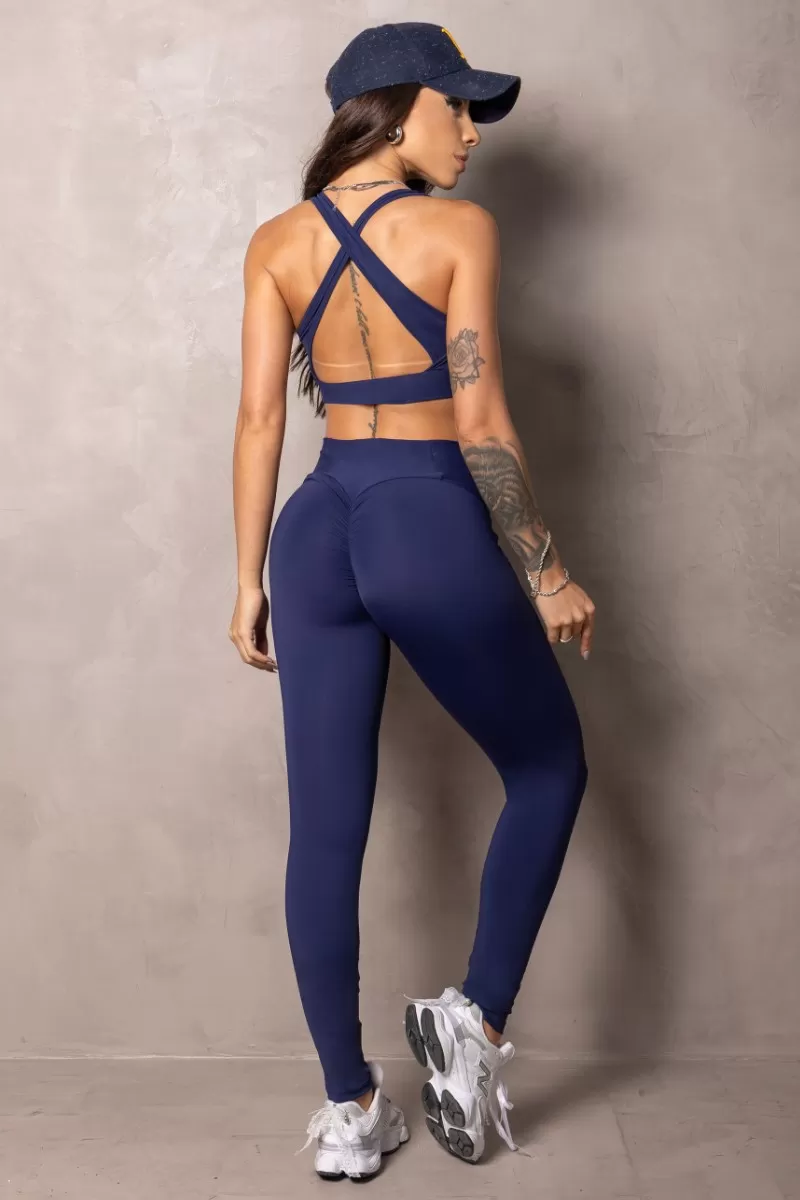 Hipkini - Navy Blue Elevate Top with Silk - 33330839