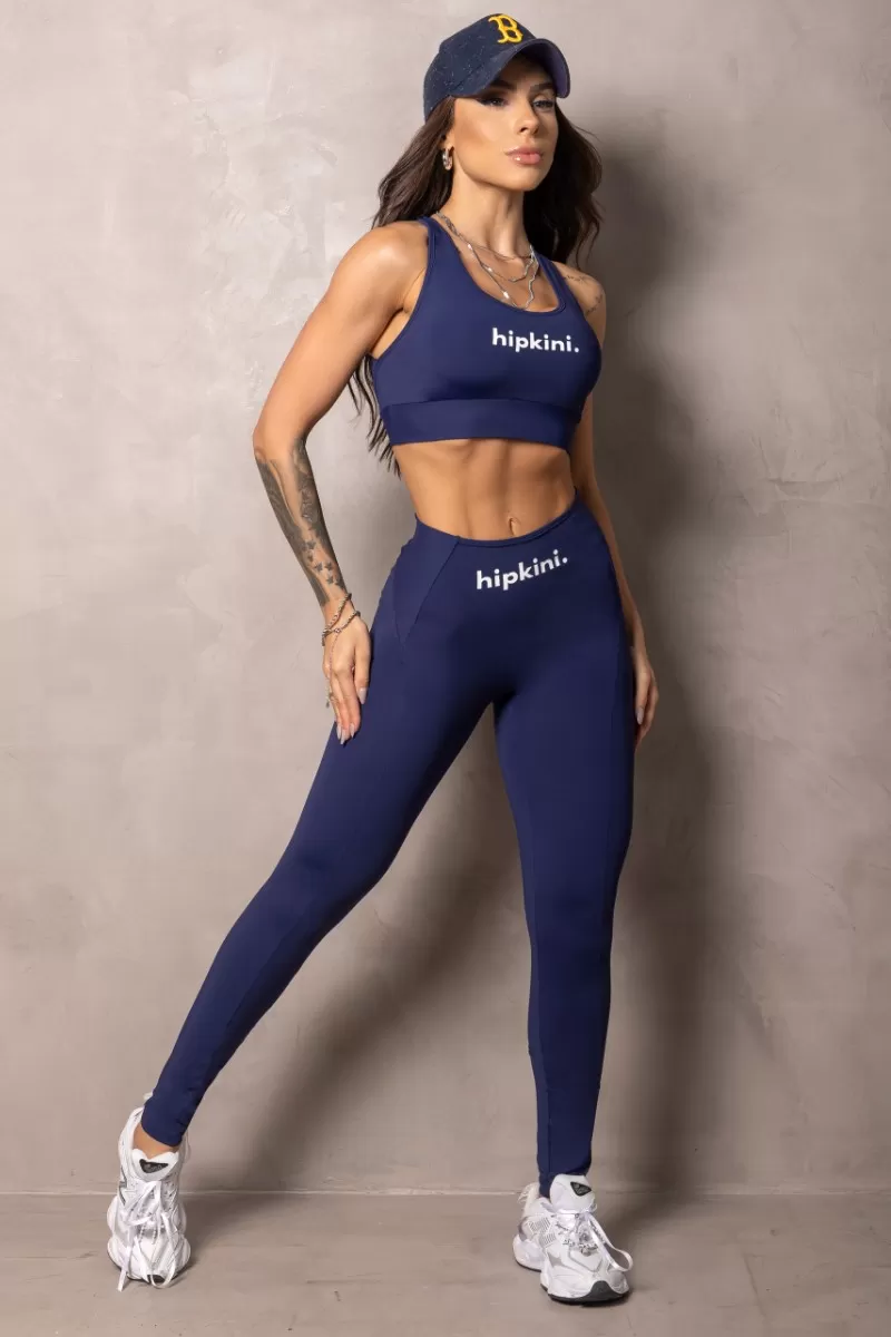 Hipkini - Elevate Navy Blue Leggings with Silk - 33330840