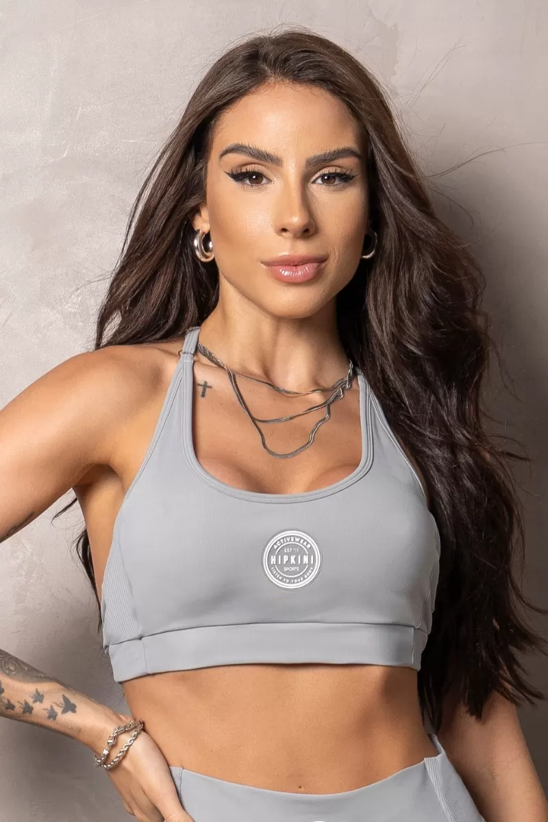 Hipkini - Elevate Grey Halter Top - 33330848