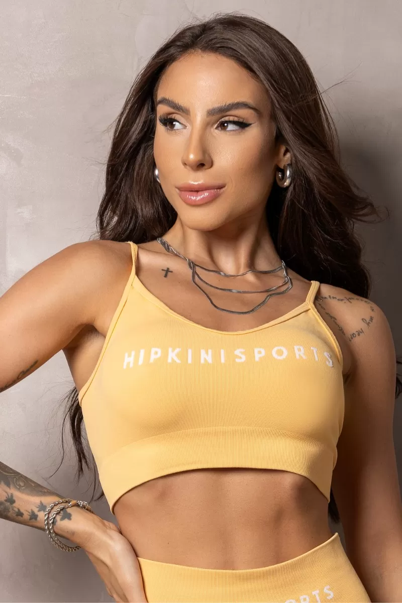 Hipkini - Orange Elevate Seamless Top - 33331045
