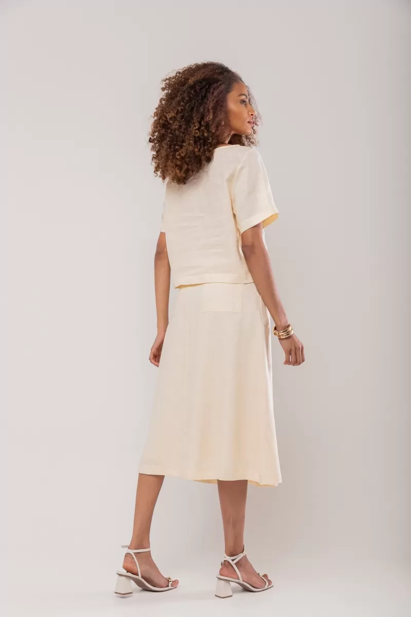 Hidrogênio - 100% LINEN CROPPED TOP EARTH - 19801332 Hidrogênio - 100% LINEN CROPPED TOP EARTH - 19801332