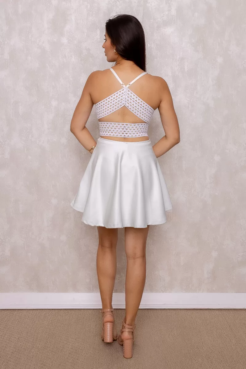 Limone - Vestido Limone aberto costas Branco Gelo - 03-2191BRANCO Limone - Vestido Limone aberto costas Branco Gelo - 03-2191BRANCO