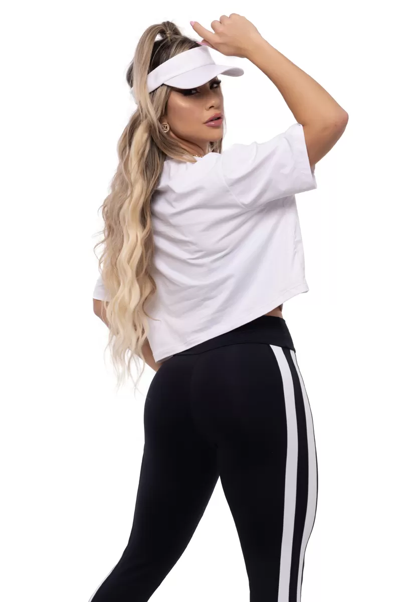 Elastic Power Trincks - Cropped Polyamide White - Elastic Power Trincks - Cropped Polyamide White -