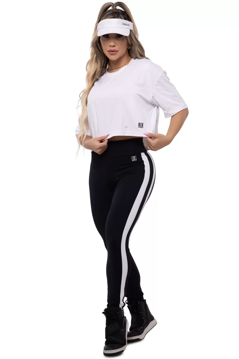 Elastic Power Trincks - Cropped Polyamide White - Elastic Power Trincks - Cropped Polyamide White -
