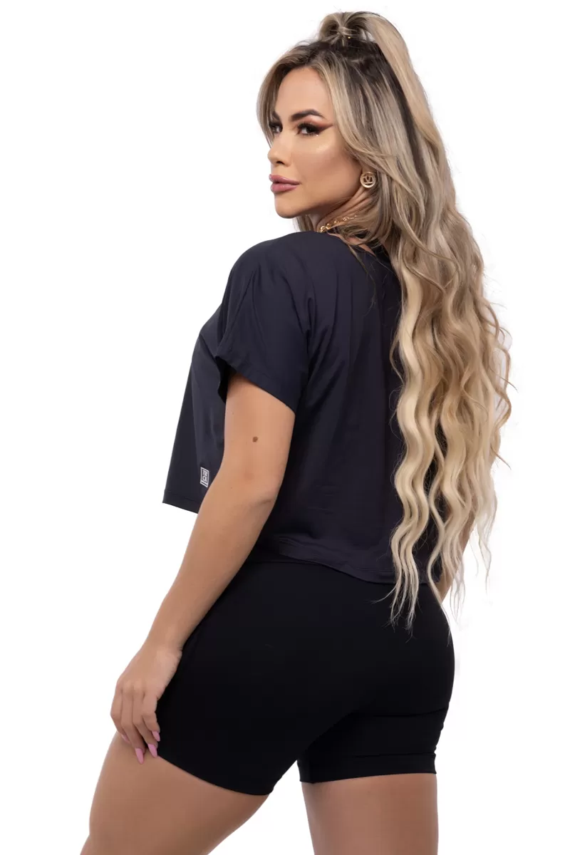 Elastic Power Trincks - Cropped Polyamide Black - Elastic Power Trincks - Cropped Polyamide Black -