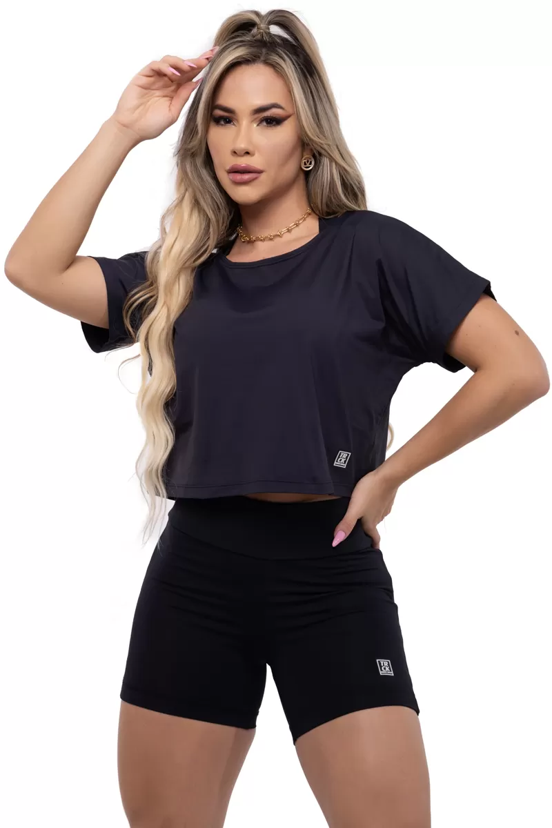 Elastic Power Trincks - Cropped Polyamide Black - Elastic Power Trincks - Cropped Polyamide Black -