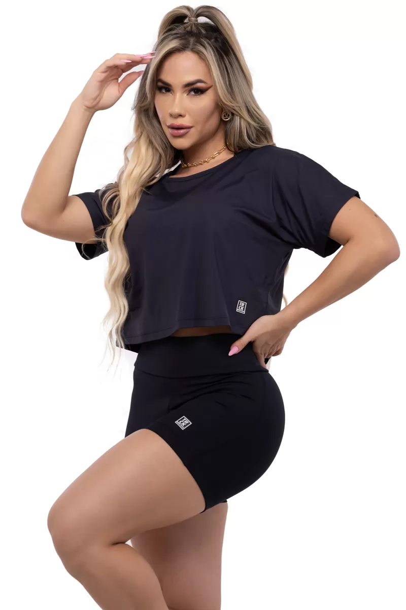 Elastic Power Trincks - Cropped Polyamide Black - Elastic Power Trincks - Cropped Polyamide Black -