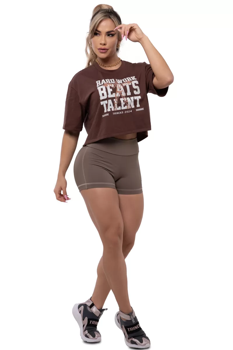 Trincks - Cropped Motivacion Beats Talent Cappucino - 