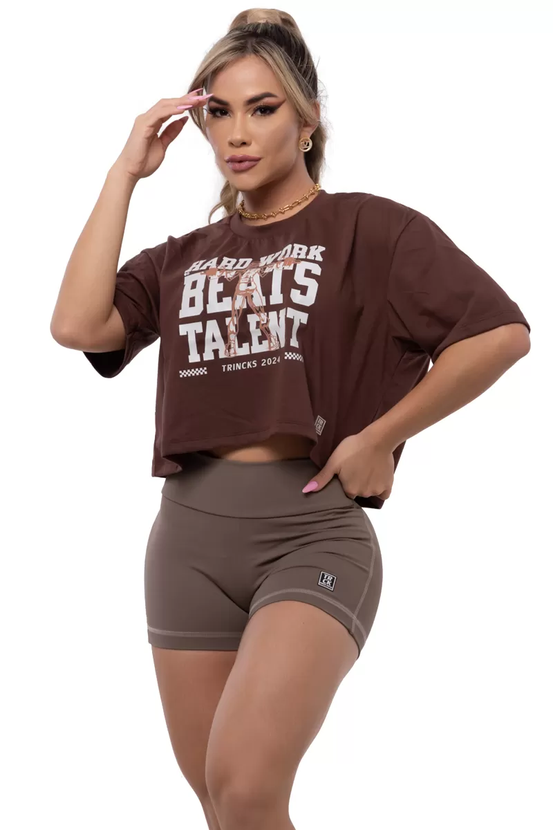 Trincks - Cropped Motivacion Beats Talent Cappucino - 