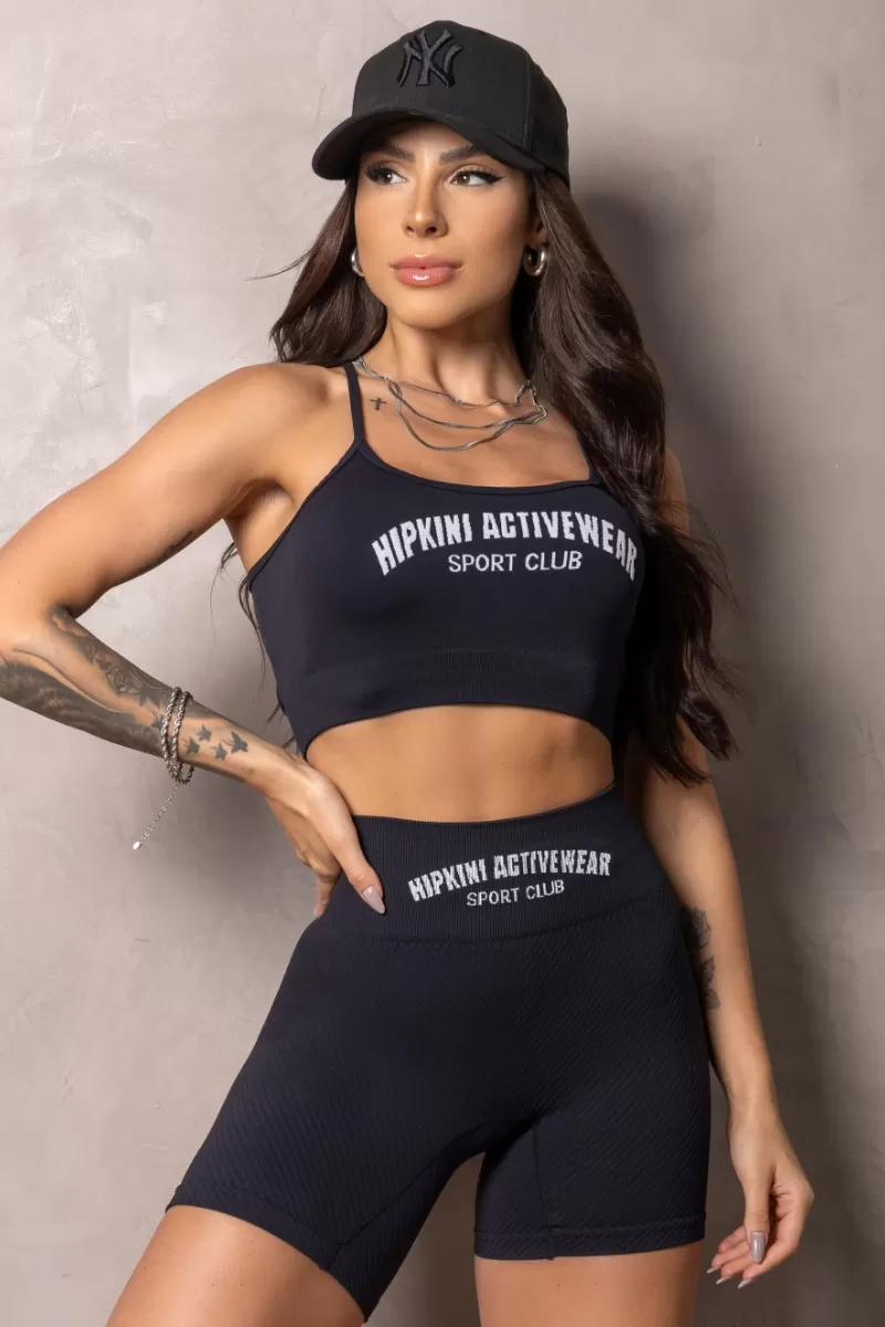 Hipkini - Seamless Elevate Black Top with Cross Straps - 33331047 Hipkini - Seamless Elevate Black Top with Cross Straps - 33331047