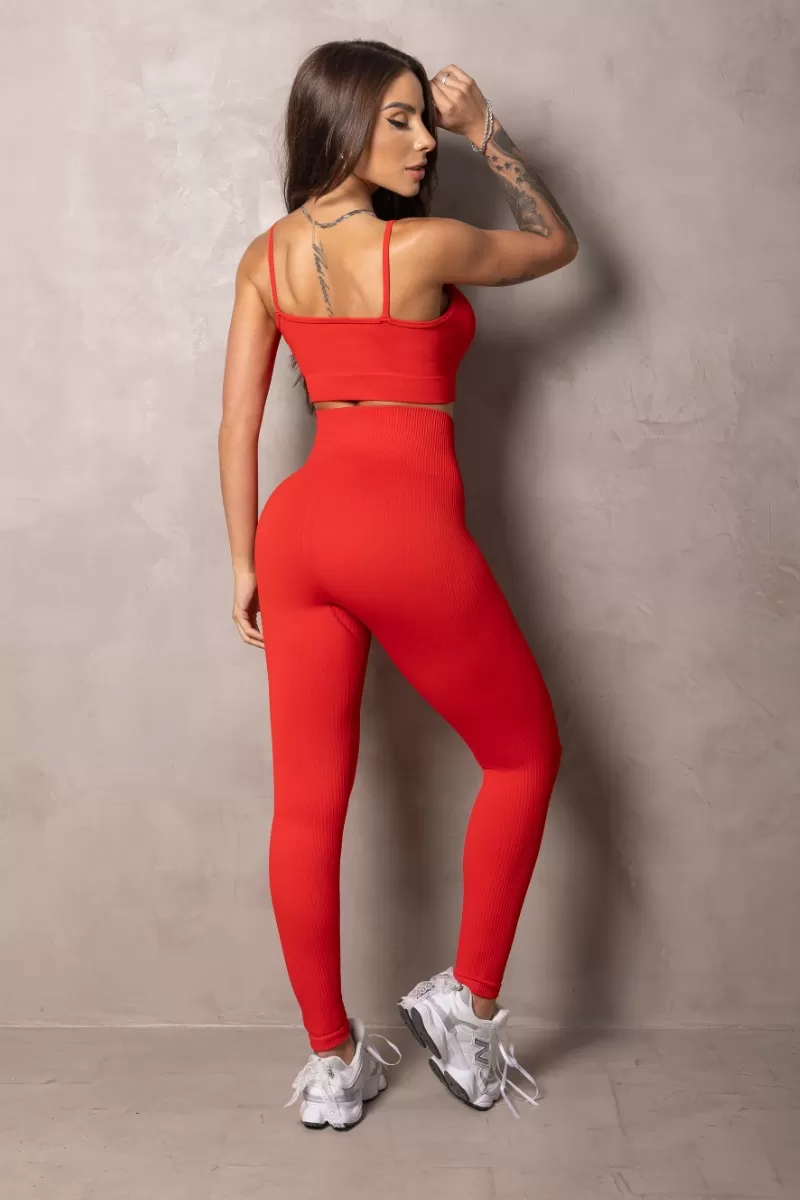 Hipkini - Red Elevate Seamless Leggings - 33331056 Hipkini - Red Elevate Seamless Leggings - 33331056