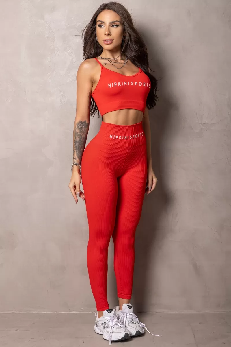 Hipkini - Red Elevate Seamless Leggings - 33331056 Hipkini - Red Elevate Seamless Leggings - 33331056