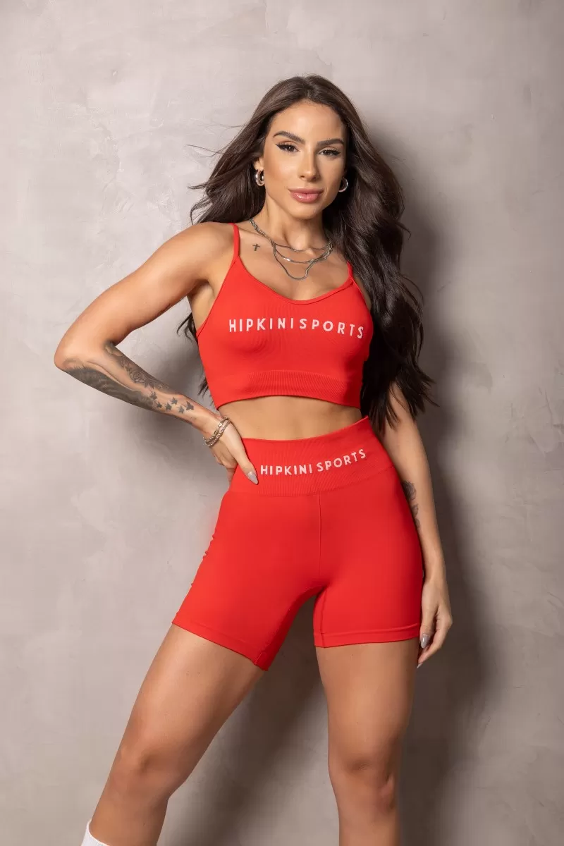 Hipkini - Seamless Elevate Shorts Red - 33331057