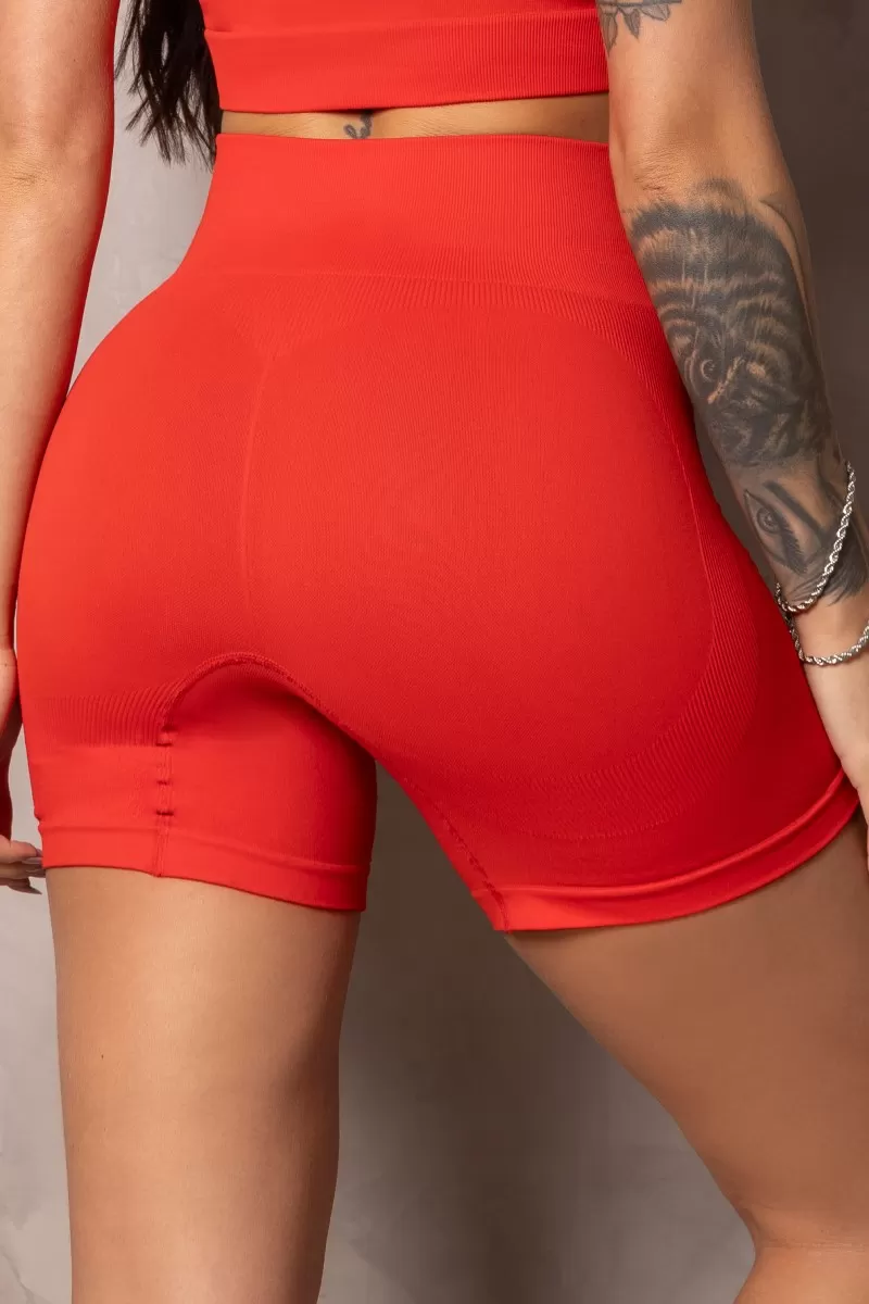 Hipkini - Seamless Elevate Shorts Red - 33331057