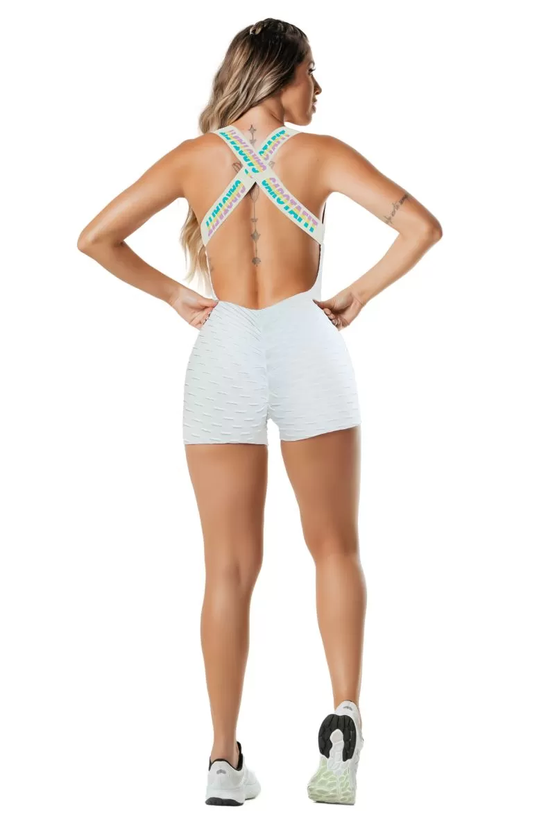 Garotafit - White Riga Romper - MAC296BEBCCM