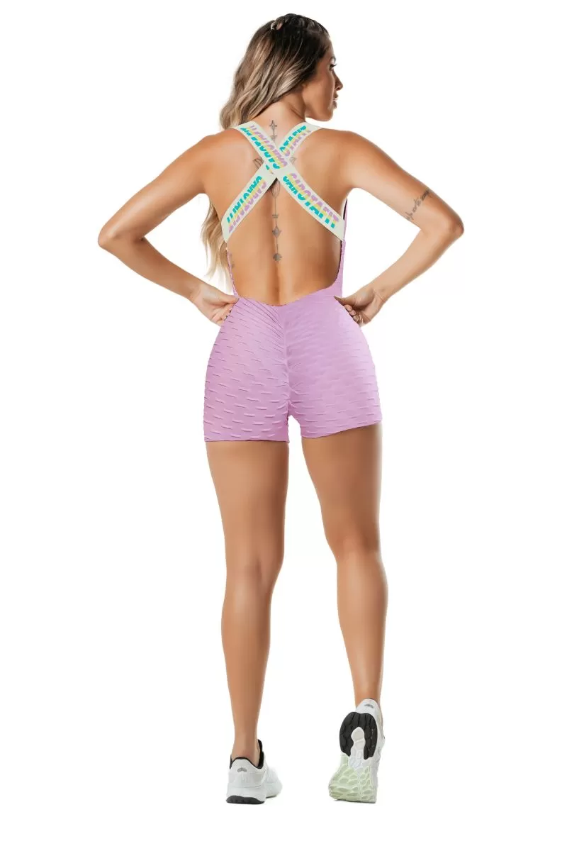 Garotafit - Candy Pink Riga Romper - MAC296DCEBCCM