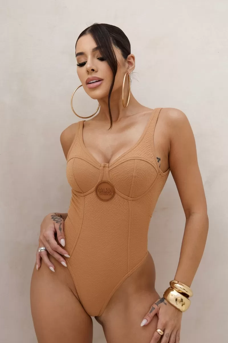 MARIA GUEIXA - BODYSUIT TEXTURE MARIA GUEIXA BEIGE SUMMER 25 - 11556 MARIA GUEIXA - BODYSUIT TEXTURE MARIA GUEIXA BEIGE SUMMER 25 - 11556