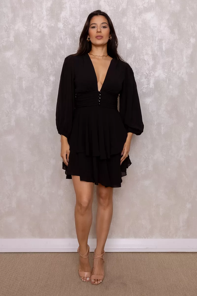 Oxigênio - Oxygen Workout Wheeldo Dress 3/4 Sleeve Black - 2250195PRETO Oxigênio - Oxygen Workout Wheeldo Dress 3/4 Sleeve Black - 2250195PRETO
