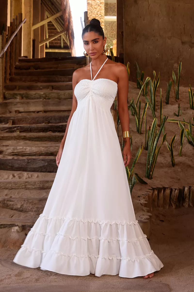 Dot Clothing - Dress Dot Clothing Long Karina White - 2546BRANCO