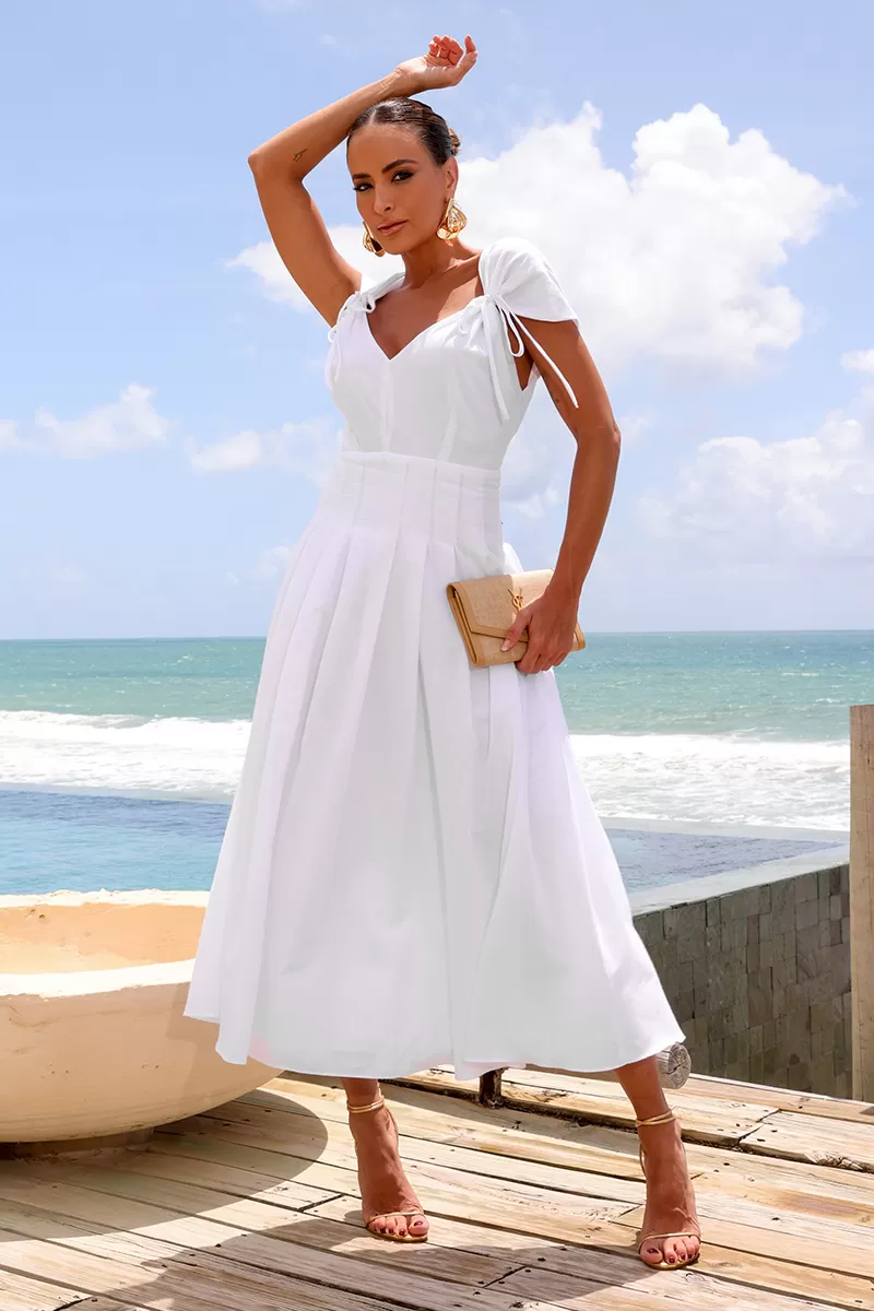 Dot Clothing - Dress Dot Clothing Jennifer Midi White - 2544BRANCO Dot Clothing - Dress Dot Clothing Jennifer Midi White - 2544BRANCO