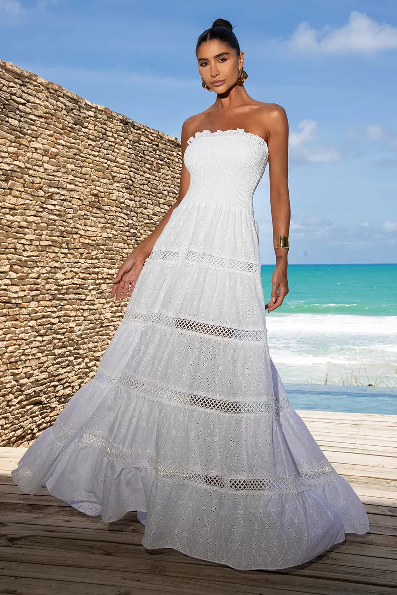 Dot Clothing - Dress Dot Clothing Long Nina White - 2552BRANCO Dot Clothing - Dress Dot Clothing Long Nina White - 2552BRANCO