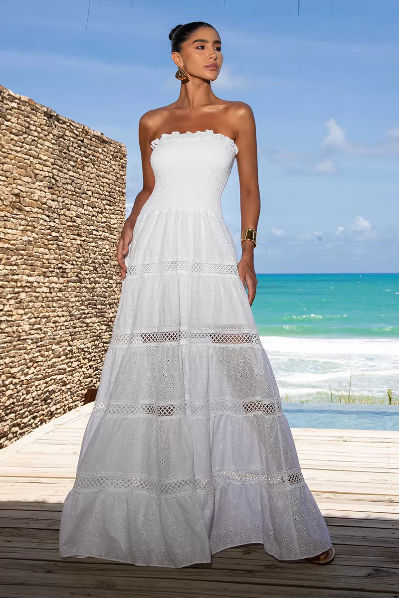 Dot Clothing - Dress Dot Clothing Long Nina White - 2552BRANCO Dot Clothing - Dress Dot Clothing Long Nina White - 2552BRANCO