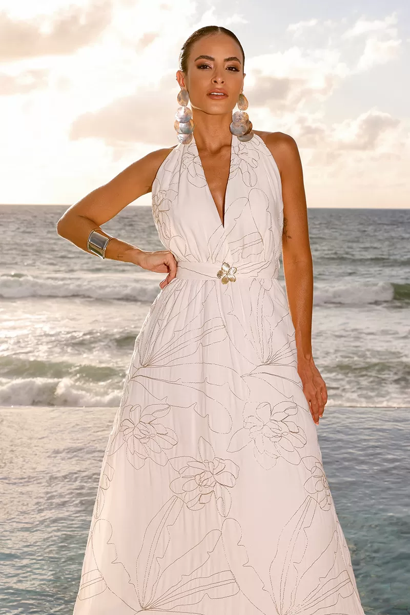 Dot Clothing - Dress Dot Clothing Longo Patricia needlework Off White - 2594OFF Dot Clothing - Dress Dot Clothing Longo Patricia needlework Off White - 2594OFF
