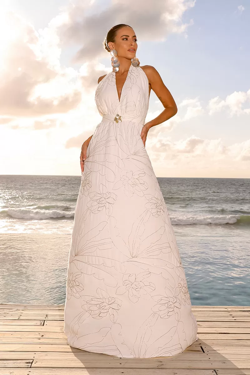 Dot Clothing - Dress Dot Clothing Longo Patricia needlework Off White - 2594OFF Dot Clothing - Dress Dot Clothing Longo Patricia needlework Off White - 2594OFF