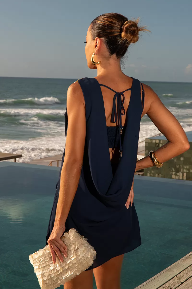 Dot Clothing - Trijunto Dot Clothing Lia Draped Navy Blue - 2580AZUL Dot Clothing - Trijunto Dot Clothing Lia Draped Navy Blue - 2580AZUL