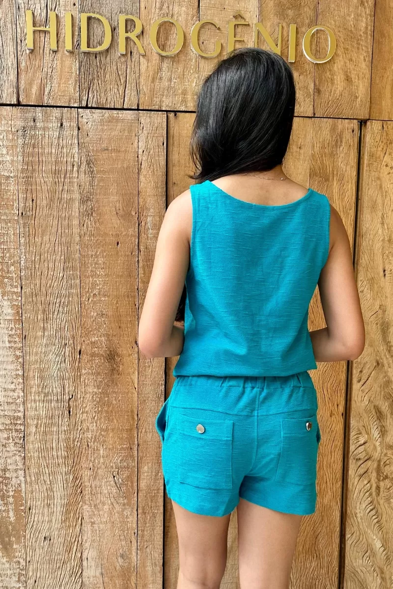 Hidrogênio - SWEATSHIRT TANK TOP WITH BUTTONS ON THE COBALT NECKLINE - 18875023 Hidrogênio - SWEATSHIRT TANK TOP WITH BUTTONS ON THE COBALT NECKLINE - 18875023