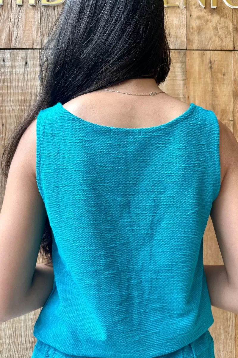 Hidrogênio - SWEATSHIRT TANK TOP WITH BUTTONS ON THE COBALT NECKLINE - 18875023 Hidrogênio - SWEATSHIRT TANK TOP WITH BUTTONS ON THE COBALT NECKLINE - 18875023