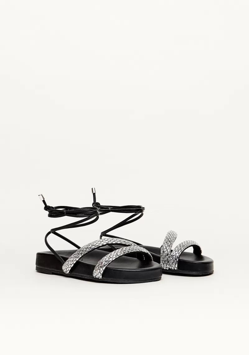 LANÇA PERFUME - Heels Papete With Shiny Straps And Tie Launches Perfume - 1409PT