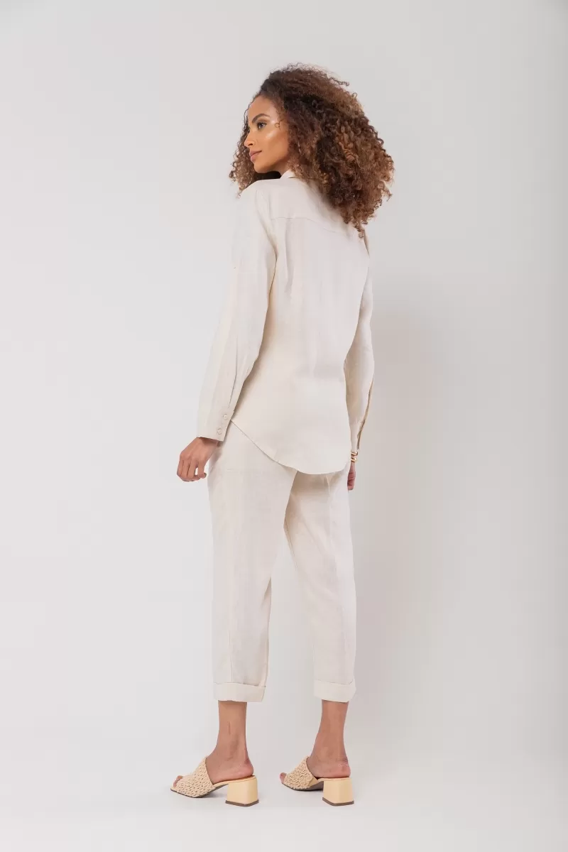 Hidrogênio - 100% BEIGE LINEN SHIRT - 19875003 Hidrogênio - 100% BEIGE LINEN SHIRT - 19875003