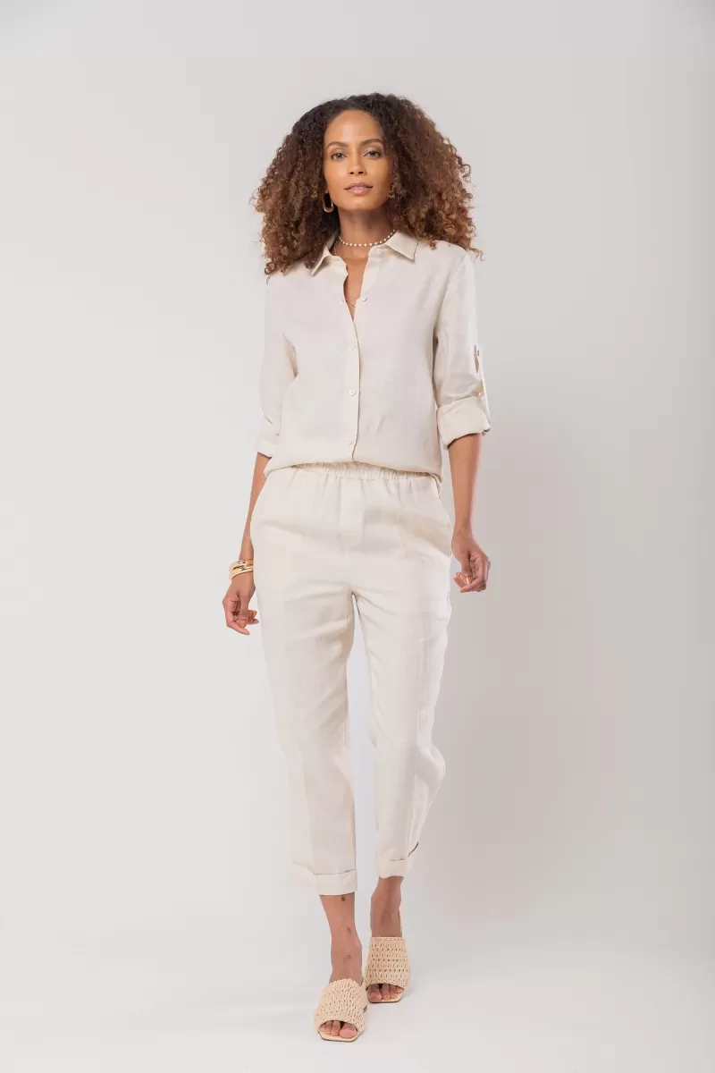 Hidrogênio - 100% BEIGE LINEN SHIRT - 19875003 Hidrogênio - 100% BEIGE LINEN SHIRT - 19875003