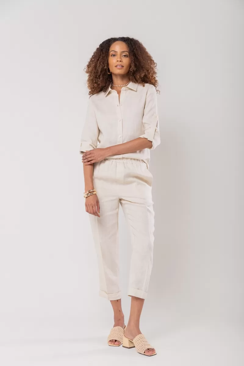 Hidrogênio - 100% BEIGE LINEN SHIRT - 19875003 Hidrogênio - 100% BEIGE LINEN SHIRT - 19875003